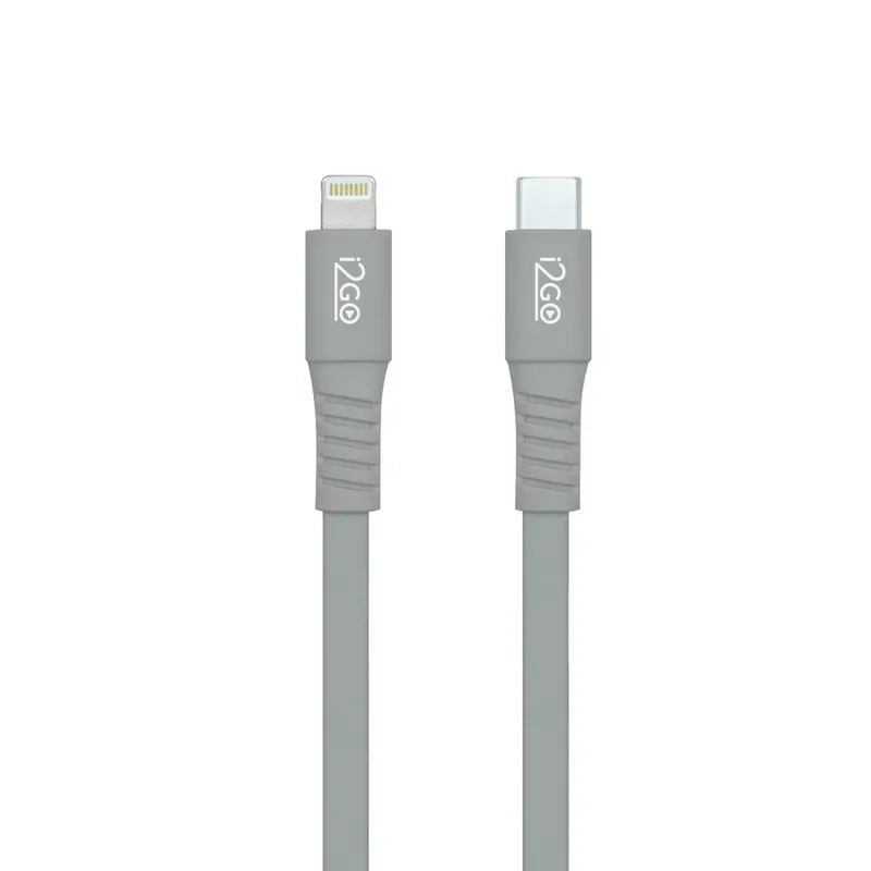 Cabo Lightning + Usb-c I2go 1,2m 3a Cinza
