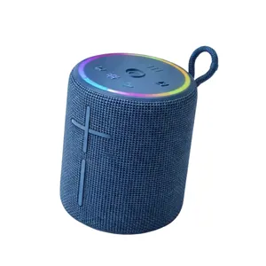 Caixa De Som Bluetooth Portátil Com Luzes RGB E Alça Topo