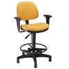 Cadeira Design Office Móveis Secretária, Até 120 Kg, Caixa Com Aro, Confort Plus - Amarelo
