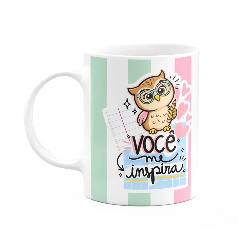Caneca Professor - Você Me Inspira, Ensinar É Um Ato De Amor