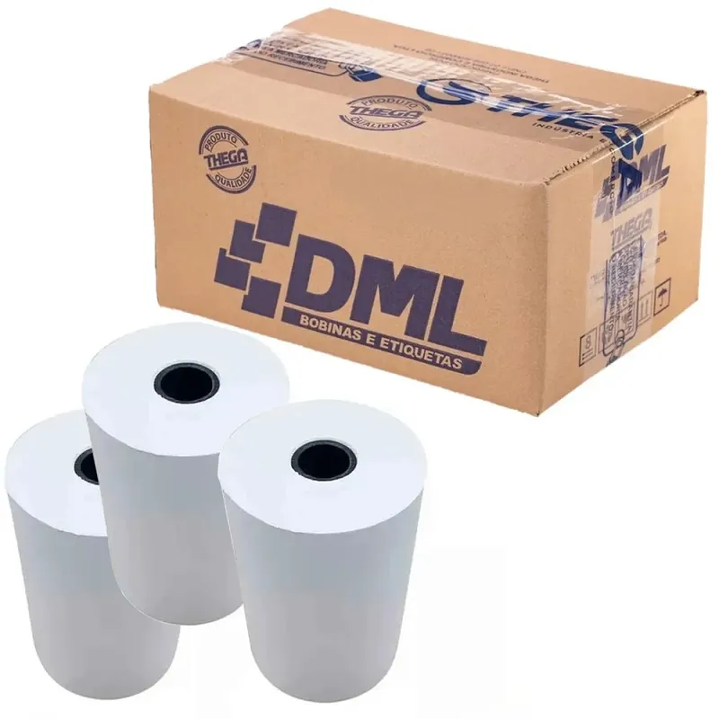 Bobina Térmica 79mm X 30m Dml Caixa 30 Unid Branca