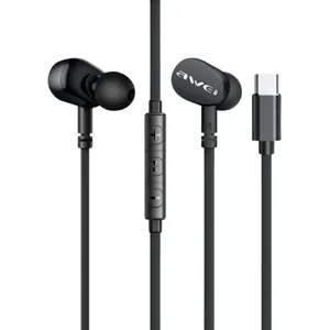 Fone Awei Tc-7 Type-c Som De Alta Fidelidade Cabo Resistente E Microfone