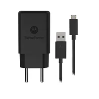 Carregador de Tomada com cabo micro USB, Motorola 1 Porta, Turbo Power, Preto - Sjsc57ws1