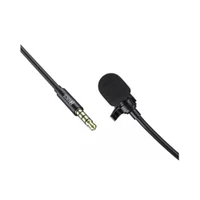 Microfone Lapela Gravação Com Fio 1.5m Auxiliar P2 Hrebos