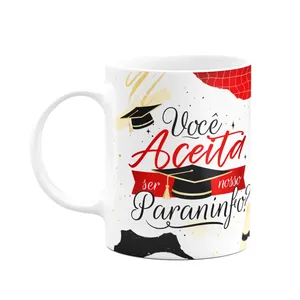 Caneca Formatura - Você Aceita Ser Nosso Paraninfo? - Preta