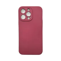 Capa Iphone 13 Pro Silicone Aveludada Protege Câmera Colorida Capinha Anti Impacto Cor:vinho