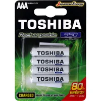 Pilha Recarregável Aaa Toshiba, 1.2v 950mah, Tnh3gae, cartela Com 4 Unid.