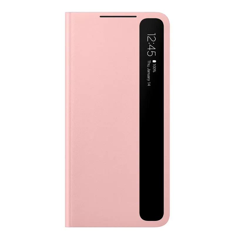 Capa Samsung Clear View Galaxy S21 Plus Tela: 6.7 Pol,G996 - Rosa.