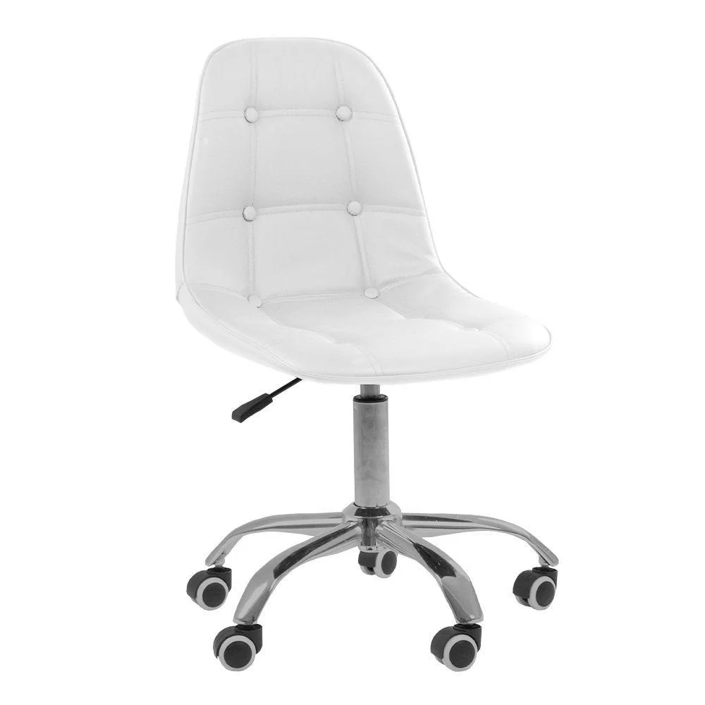 Cadeira Giratória Office Eiffel Botonê Oficial Branco