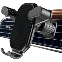 Suporte Celular Gps Veicular Carro Ar Condicionado Gira 360 Preto