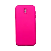 Capa Samsung J7 Pro Silicone Aveludada Protege Câmera Colorida Capinha Anti Impacto J7 Pro:pink