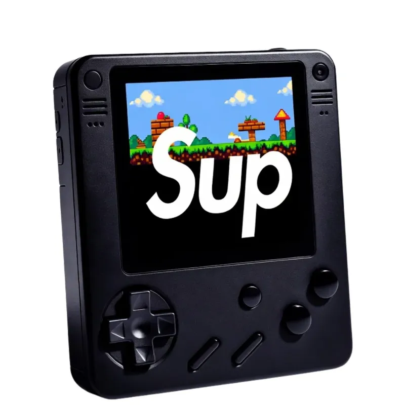 Handheld Player Retro Com Design Moderno