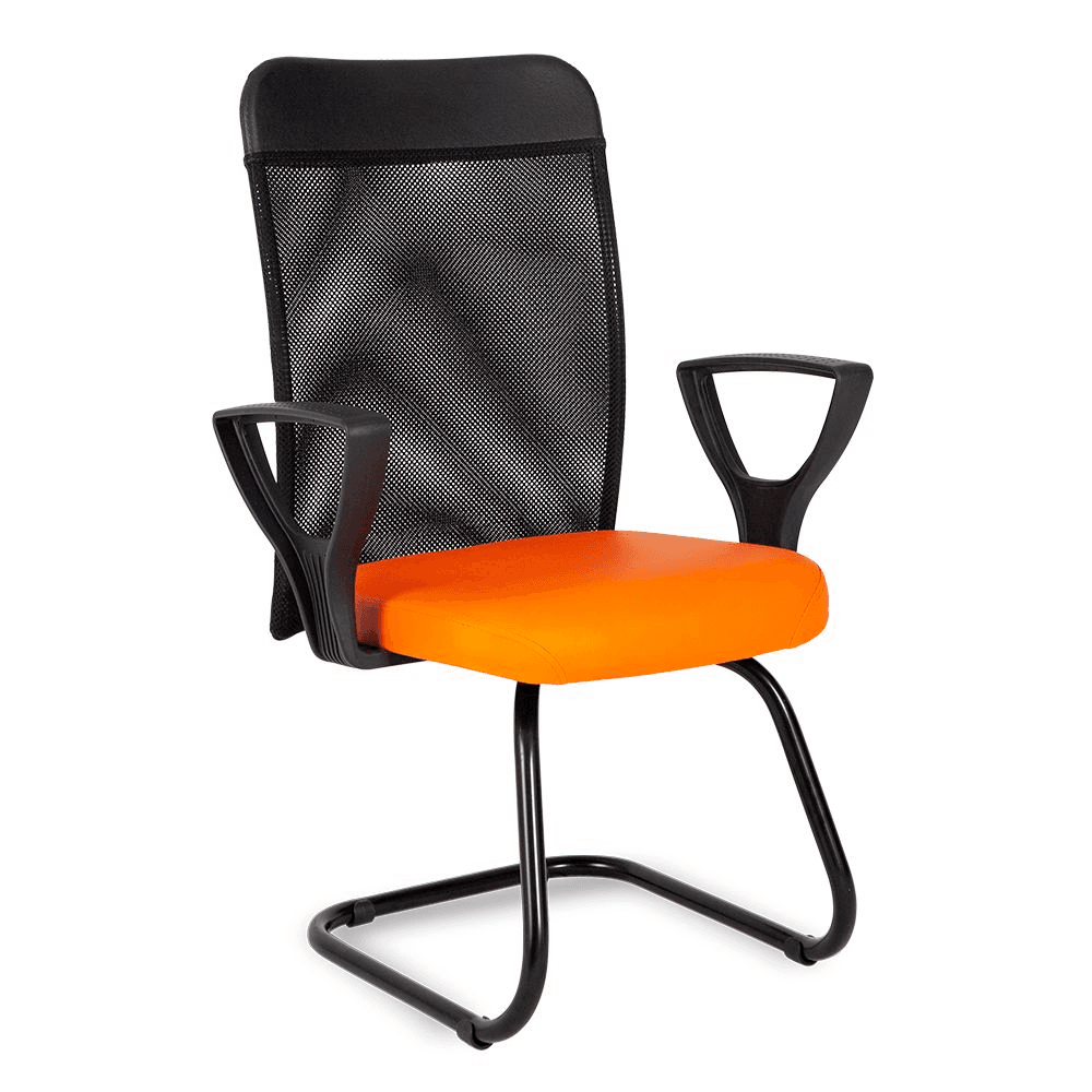 Cadeira Interlocutor Design Office Móveis, Linha Itália, Laranja
