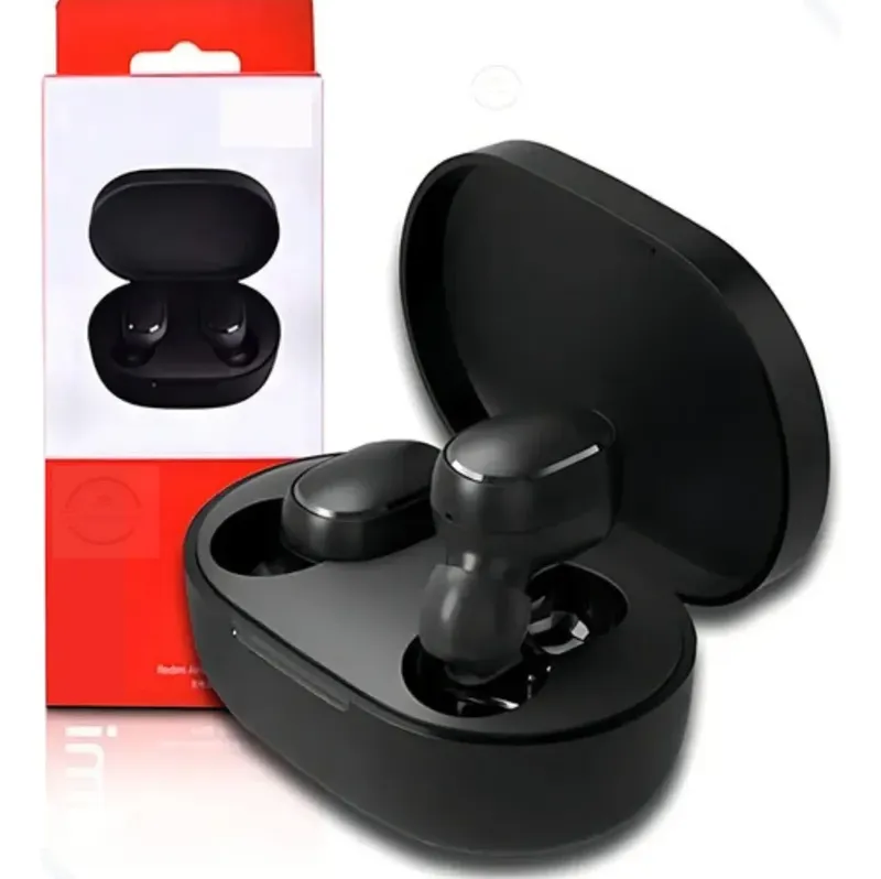 Fone De Ouvido Sem Fio Bluetooth Compatível Xaiomi Redmi Airdots Preto LED