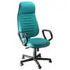 Poltrona Diretor Design Office Móveis, Linha Blenda, Em Longarina, Com 3 Lugares, Azul