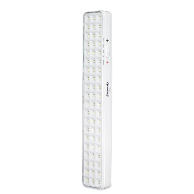 Luminária De Emergência Segurimax Slim, 60 LEDs