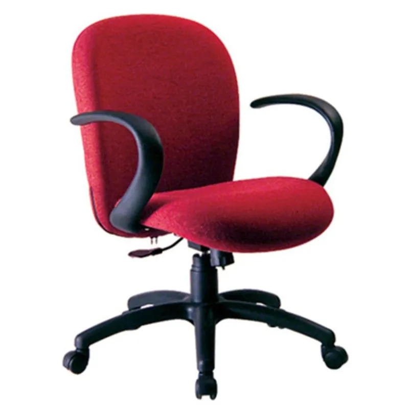 Cadeira Office Presidente, Com Braços E Base Cromada, Linha Lombar, Vermelho