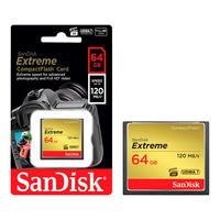 Cartão Compact Flash Sandisk Extreme 64GB - 120MB/s
