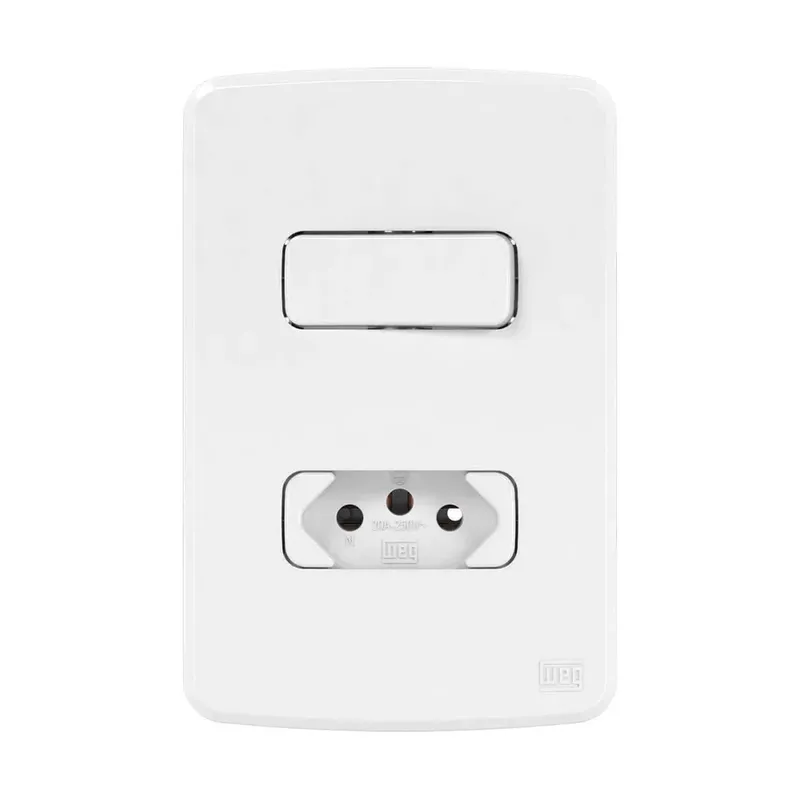Conjunto 1 Interruptor Paralelo + 1 Tomada 2p+t 20a Branco Compose [ 13272580 ] Weg