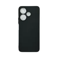 Capa Xiaomi Redmi 13 4g Silicone Aveludada Protege Câmera Colorida Capinha Anti Impacto Redmi 13 4g:preto