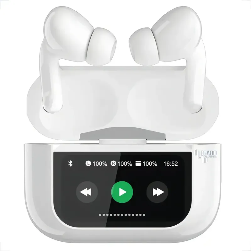 A9 Pro Touch Screen Anc Fones De Ouvido Sem Fio Tws Com Cancelamento De Ruído Bluetooth 5.3