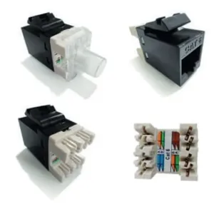 Keystone Seccon Jack, Cat6, Rj45, Preto