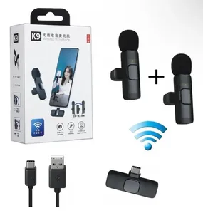 Kit Com 2 Microfones De Lapela Sem Fio Tipo Usb-c