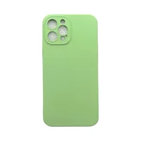 Capa Iphone 12 Pro Max Silicone Aveludada Protege Câmera Colorida Capinha Anti Impacto Iphone 12 Pro Max:verde Bebê