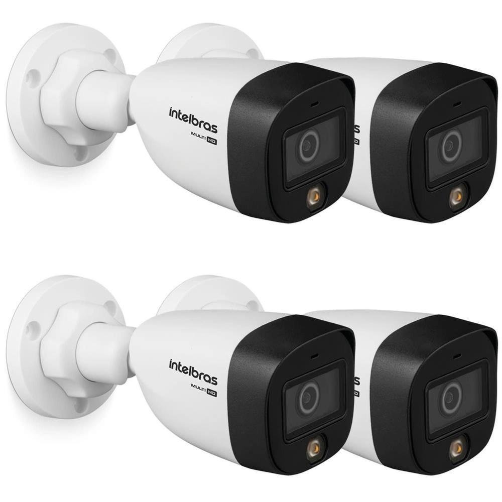 Kit 4 Câmeras Intelbras, Vhd 1220B Full Color, Full HD 1080p, Multi HD