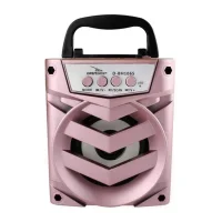 Caixa Som Portátil Grasep, Bluetooth, 10w, USB, Micro SD, FM, Rosa Claro - D-bh1065
