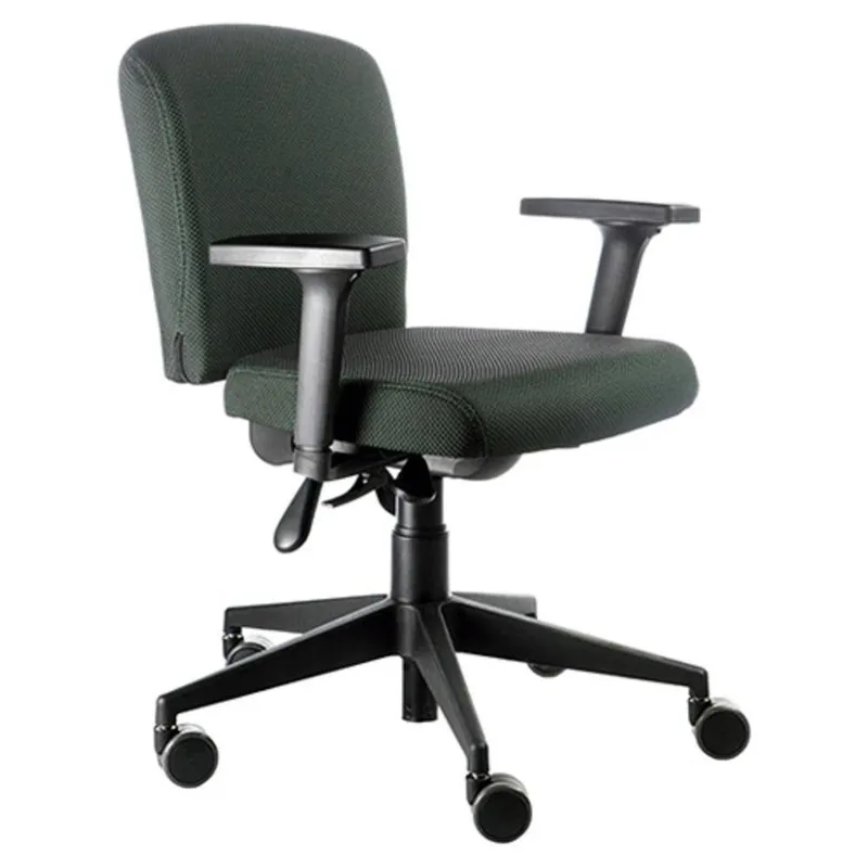 Cadeira Executiva Com Braços, Linha Alpha, Verde