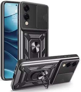 Capa Capinha Armadura C/ Proteção Da Camera Suporte Anel 360 Para Samsung Galaxy S25 Edge / S25+ Plus