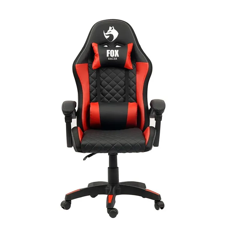 Cadeira Gamer Fox Vulpes, Até 110Kg, Reclinável, Com Almofadas, Com Ajuste, Vermelho - Wz-318