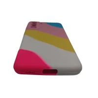 Capa Capinha Case Celular Galaxy S21 S30 Antequeda Arco Iris Cor:rosa/branco/amarelo/rosa/azul