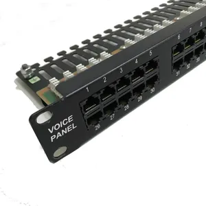 Voice Panel 50 Portas Telefonia RJ45/11 C/guia E Aterramento