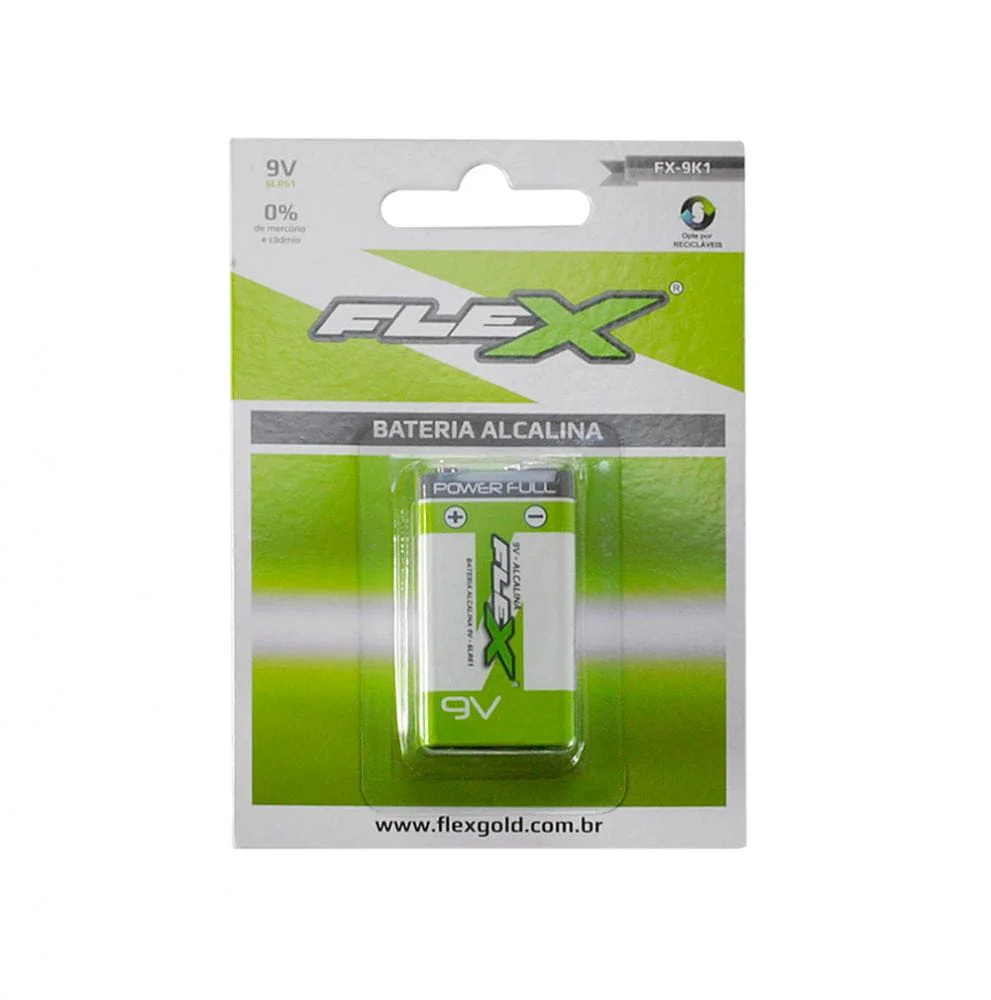 Bateria Alcalina 9v 6lr61 Fx-9k1 Flex