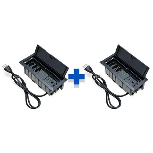 Kit com Caixas Tomadas, 7 Blocos, 3 Tom 10A, 2 USB, 1 RJ45, 1 USB, Dados