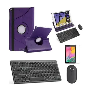 Capa Roxa, Teclado Mou Preto, Pel P/galaxy A8 X200/205 10,5