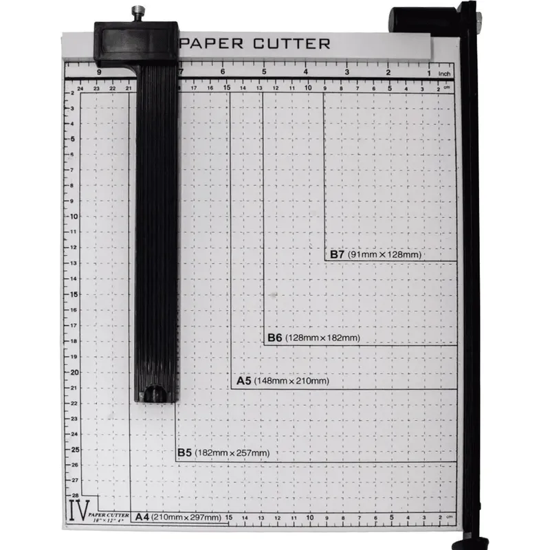 Guilhotina Lorben Base Metálica 30cm 10 Folhas Papel A4 B5 A5 B6 B7 Corte Reto