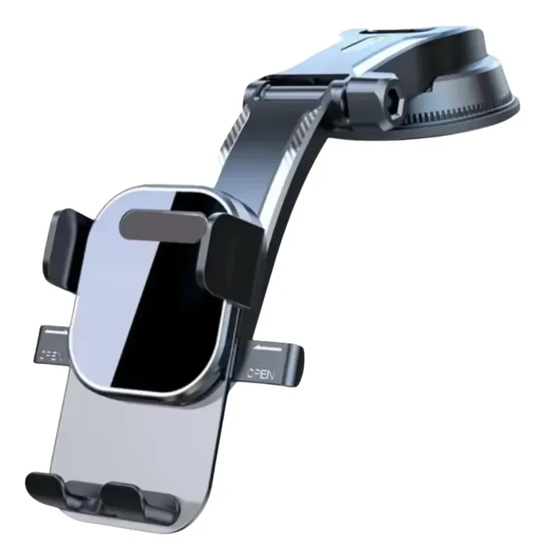 Suporte Celular Veicular Ventosa Articulado Painel Universal Cor Preto
