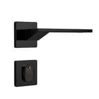 Fechadura Externa Mz440 St2 R202 55mm Roseta Preto Fosco Squadro Design Papaiz
