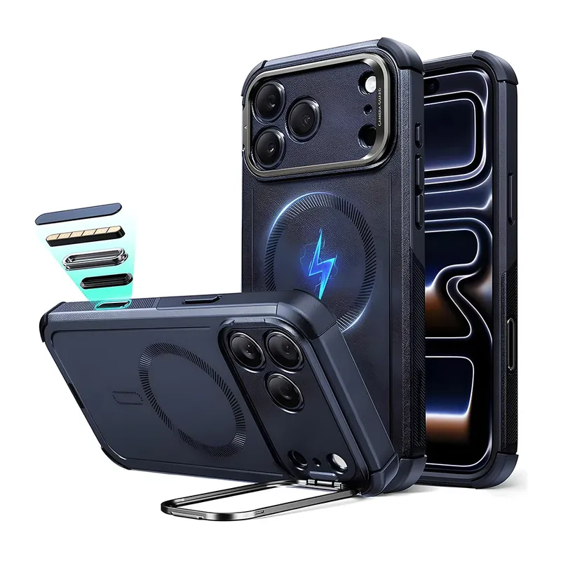 Capa Esr Para Iphone 17 Pro Max Magsafe Suporte Câmera Azul