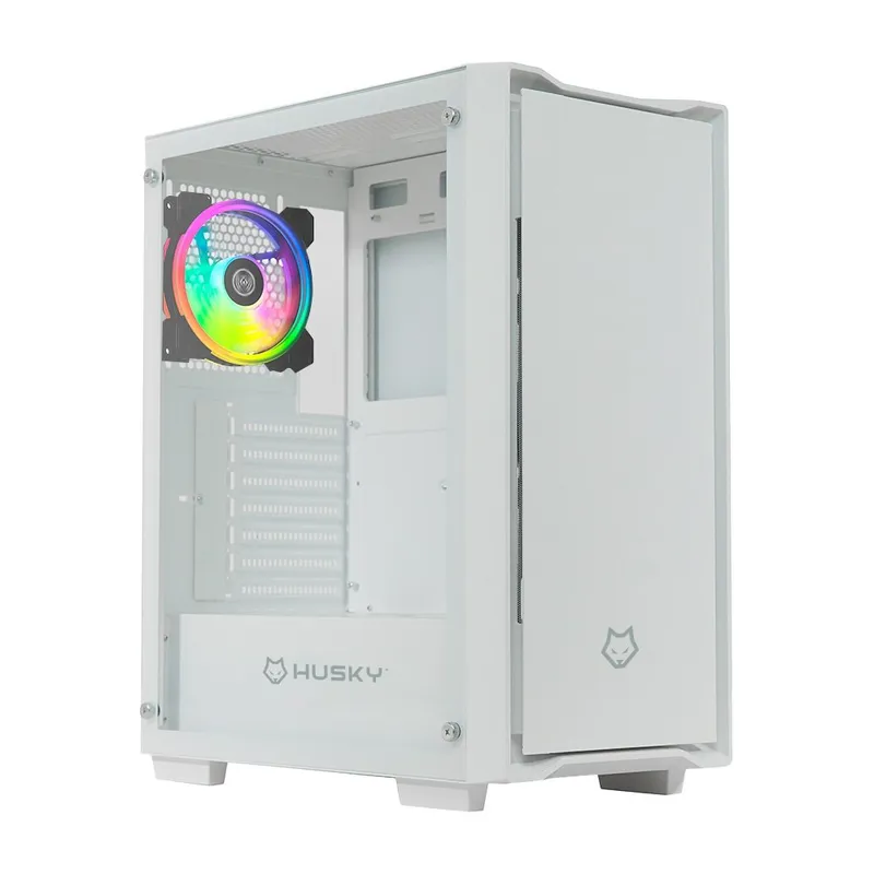 Gabinete Gamer Husky Dome 110, Mid Tower, ATX, Lateral em Vidro, Sem FANs, Branco - HGN110BR