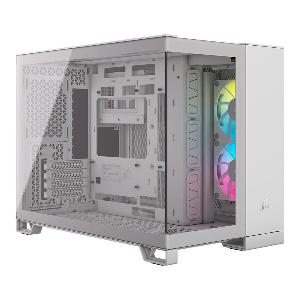 Gabinete Gamer Corsair 2500X LINK Mid-Tower M-ATX, Vidro Temperado, Branco