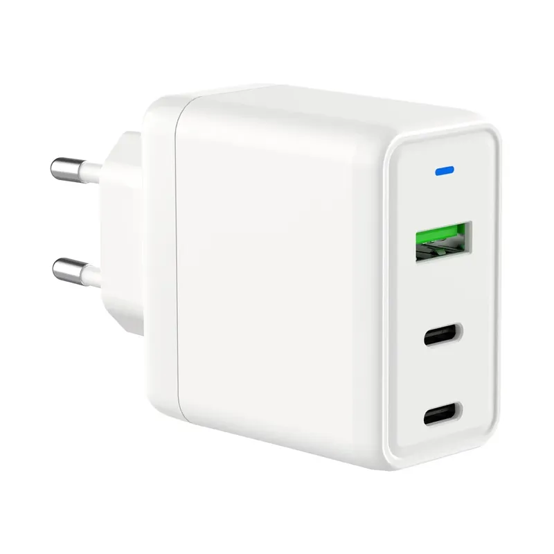 Carregador De Parede Goldentec Gan Fast Charge, 2 USB-C 65W + 1 USB 3.0 30W