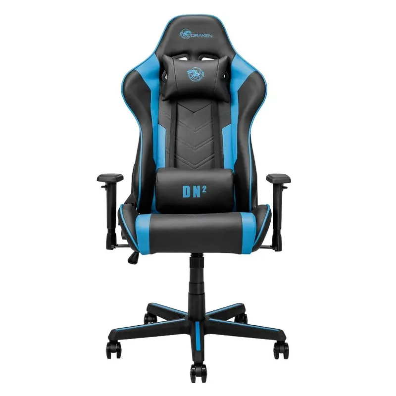 Cadeira Gamer Draxen DN2, 150 kg, Altura Ajustáveis, Reclinação, com almofadas, Preto