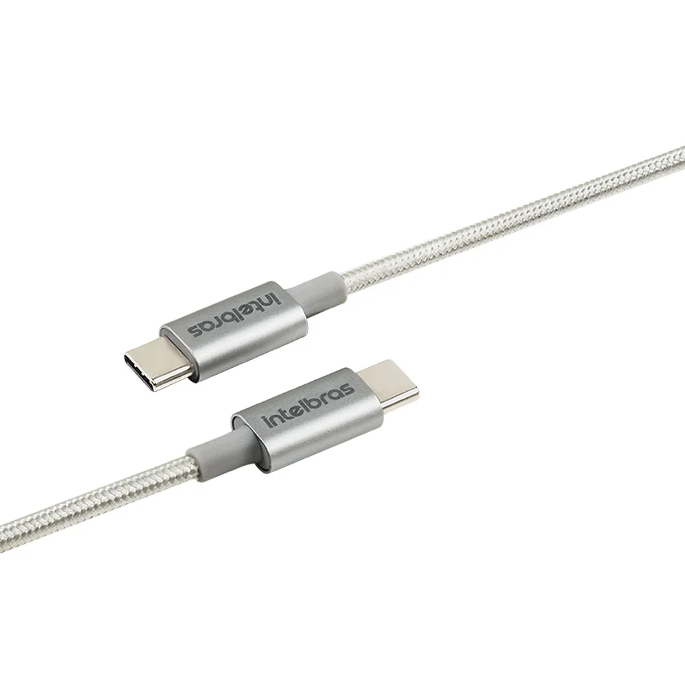 Cabo USB-C, 1.5m, Intelbras Euac15nb, Nylon, Branco