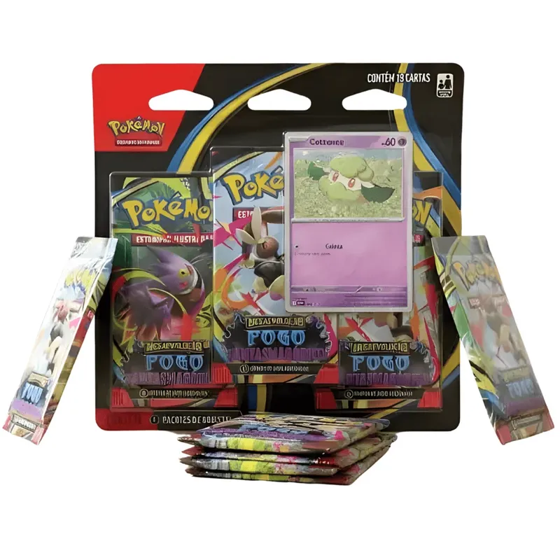 Blister Pokémon Triplo Megaevolução Fogo Fantasmagórico 19 Cards
