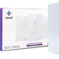 Interruptor Inteligente Zigbee 4 Botões 4x2 Branco Google Home E Alexa Ekaza Ekat-t307-4zw