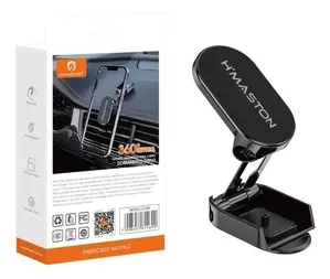 H'maston Suporte Magnético Veicular Forte Para Celular - Giratório, Plegável E Alta Qualidade
